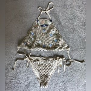 NWT AERIE BIKINI SET in nude color